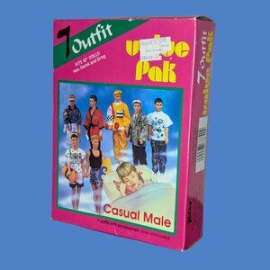 Vintage 1990s Totem “Casual Male” 7-Outfit Value Pak – Fits Ken, Derek & Greg Do